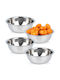Excellent Houseware Μπωλ Σερβιρίσματος για Ντιπ Στρογγυλό Inox Γκρι με Διάμετρο 11εκ. 4τμχ