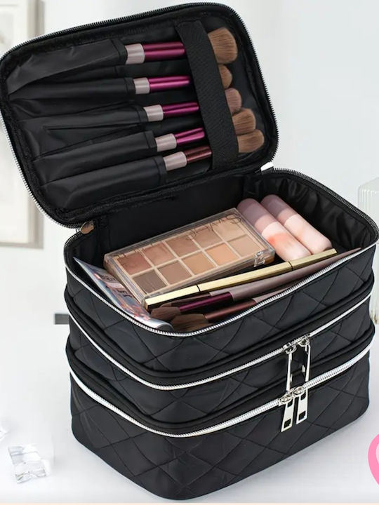ShuShu Stand De Organizare Cosmetice Cu Niveluri Negru