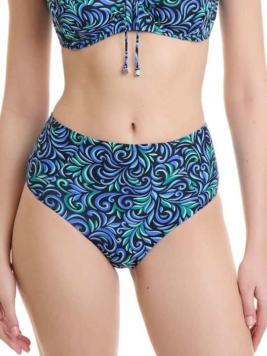 Bikini Slip Ψηλόμεσο Μπλε