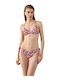 Bikini Τριγωνάκι με Ενίσχυση Floral Μπορντό Φλοράλ