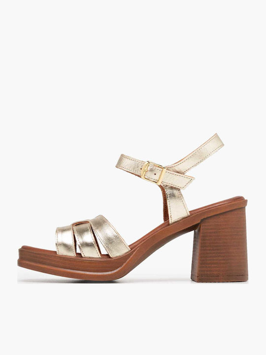Damen Sandalen Leder Tabac Braun