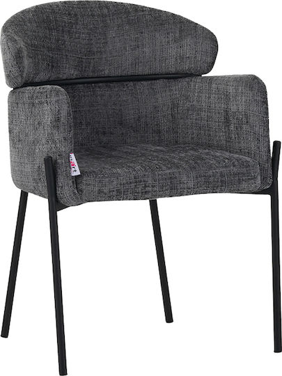 Tolerse Metallic Dining Armchairs Light Gray 2pcs 58x57x80cm