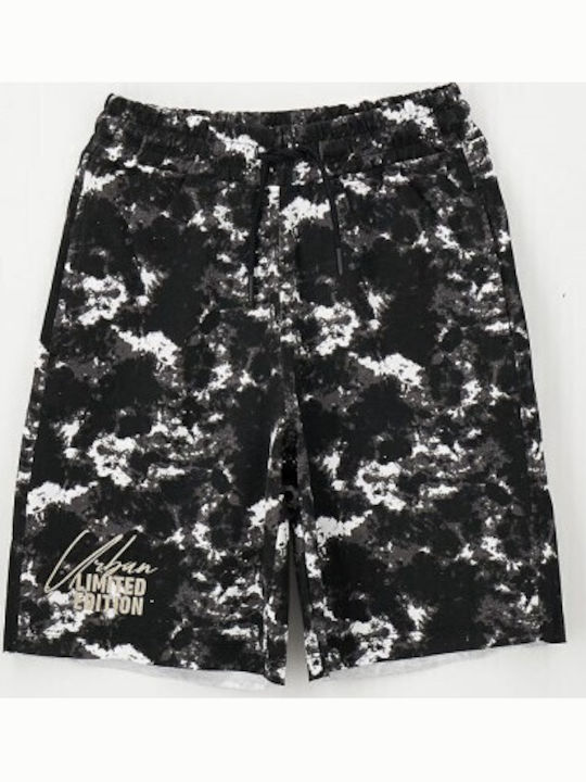 Kids Fabric Shorts/Bermuda Short Knitted Trousers White-Black