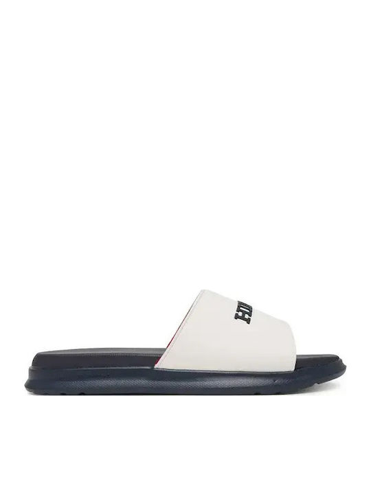 Tommy Hilfiger Men's White Slides