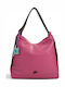 Leather Women's Backpack Fuchsia