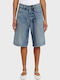 Damen Bermudas Dark Aged Denim