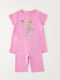 Kids Clothing Set with Leggings Summer 2 Pieces Pink 4.G555 G1-2415