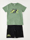 Kids Set with Shorts Summer 2 Pieces Sage Green