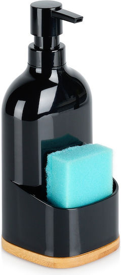 Vilde Vilde Dispenser Küche Kunststoff mit Schwammhalter Schwarz 500ml Vilde Vilde Dispenser Küche Kunststoff mit Schwammhalter Schwarz 500ml