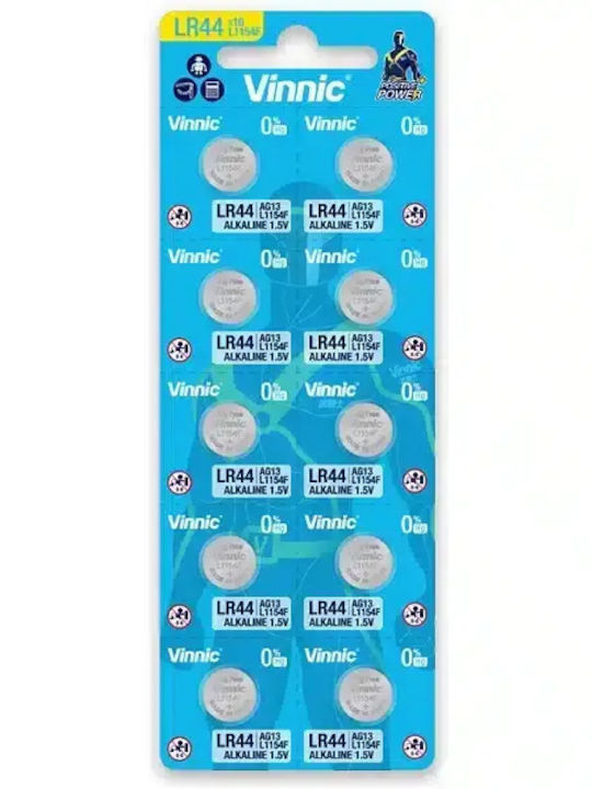 Vinnic Алкална Батерия За Часовници LR44 1.5V