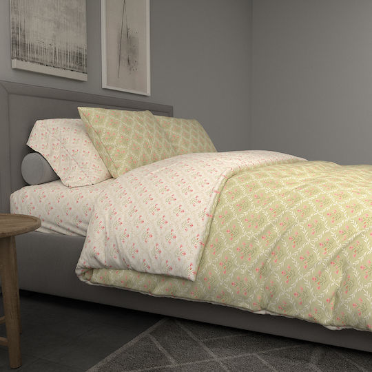Charalambidis Textiles King Size Bettlaken mit Gummibettlaken 230x260cm Beiges