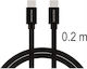 Swissten Cablu USB 2.0 Braided USB-C Masculin -...