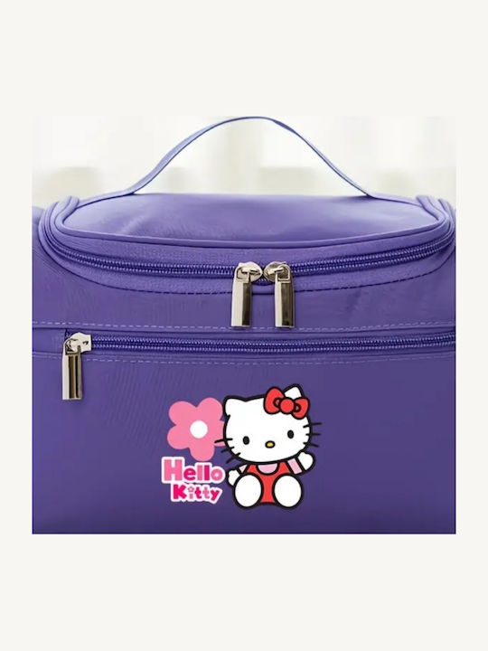 Μωβ Τσάντα Καλλυντικών Hello Kitty Φερμουάρ & Λαβή Μεταφοράς Μωβ Τσάντα Καλλυντικών Hello Kitty Φερμουάρ & Λαβή Μεταφοράς