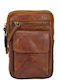 Leder Herren Tasche Schulter Crossbody Tabac Braun