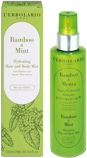 L 'erbolario Hydrating Hair Body Mist Bamboo & Mint 150ml