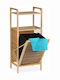 Relaxdays Coș De Rufe Bambus 95x30x40cm Maro