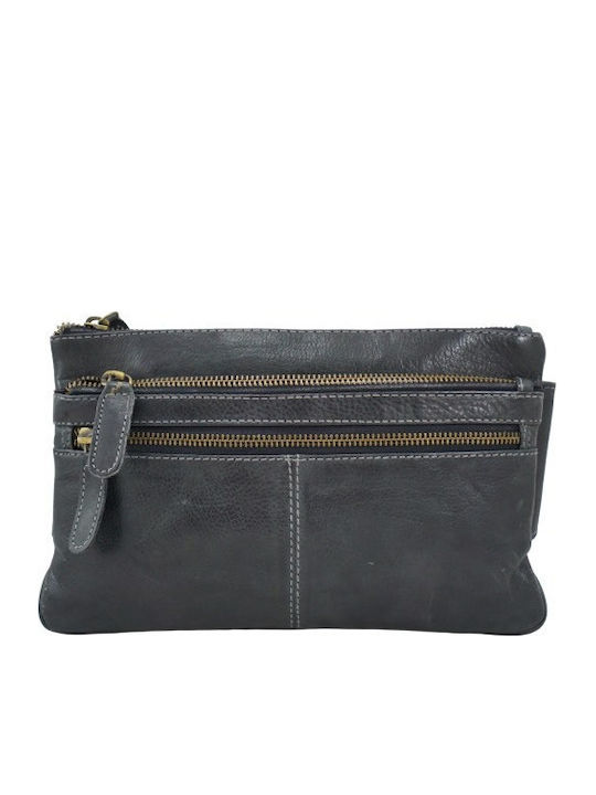 Mybag Δερμάτινο Τσαντάκι Μέσης Μαύρο