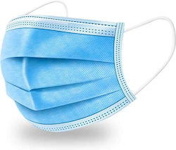 Masks Elmed Surg Elastic-Band+Filter 3ply 50pcs Blue