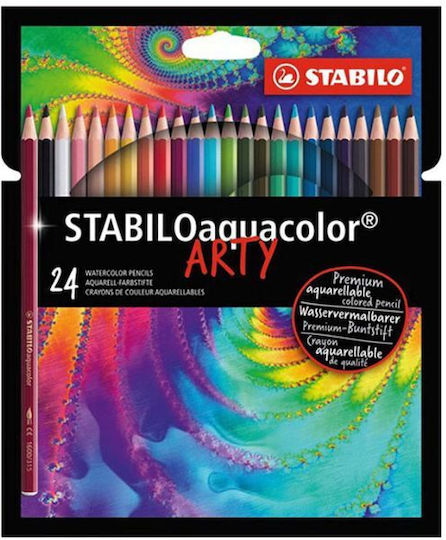 Stabilo Case Coloured Pencils Watercolor Arty Aquacolor 24 Pcs