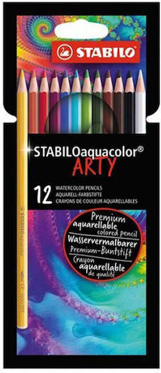 Stabilo Case Coloured Pencils Watercolor Arty Aquacolor 12 Pcs