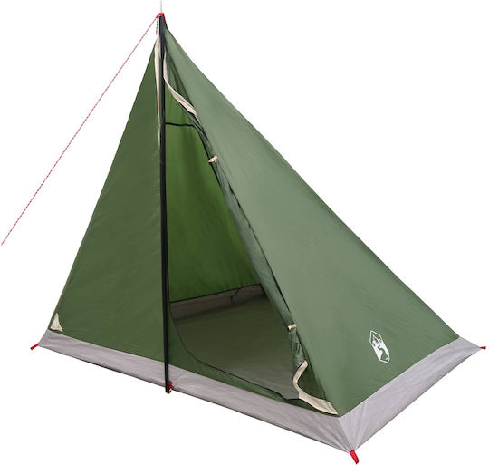 vidaXL Σκηνή Camping Teepee Πράσινη 4 Εποχών για 2 Άτομα 225x130x142εκ.