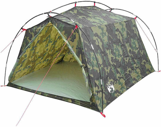 vidaXL 185t Σκηνή Camping Τούνελ Πράσινη 4 Εποχών για 2 Άτομα 210x130x108εκ.