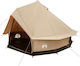 vidaXL Camping Tent Teepee Brown for 6 People 1...