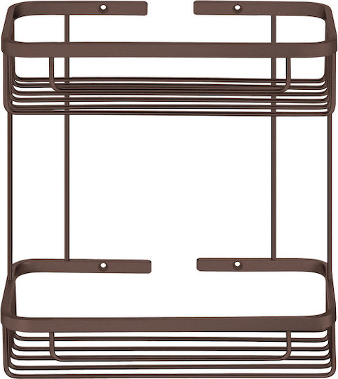 Sanco 00004-A75 Wall Mounted Bathroom Shelf Metallic Brown