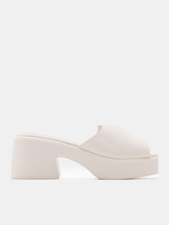 Luigi Mules With Low Heel In Beige Colour