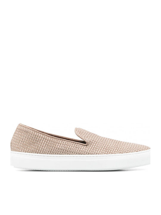 Δερμάτινα Ανδρικά Loafers σε Μπεζ Χρώμα