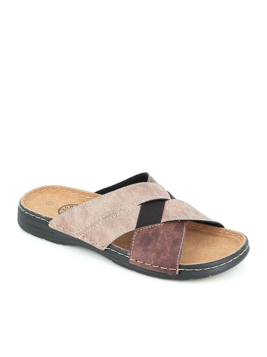 B-Soft Leather Men's Sandals In Brown Colour 13...