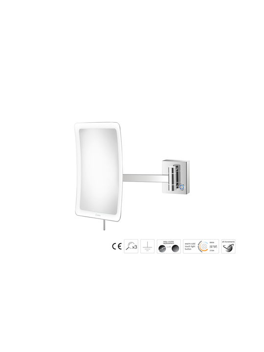 Sanco MRLED-305-A03 Magnifying Bathroom Mirror Led Silver