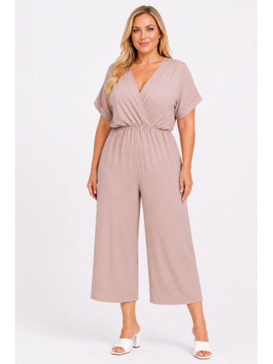 Women's Beige One-piece Jumpsuit SH-47280-26TS-Beige