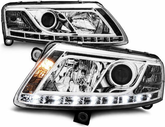Φανάρια Dayline Εμπρός Χρώμια Xenon Audi A6 4f 2004-2009 Lpau75