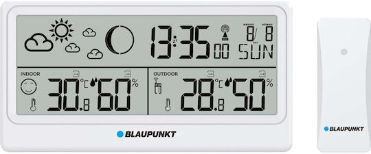Blaupunkt WS20WH Kabellose Wetterstation Digital Tischplatte Weiß