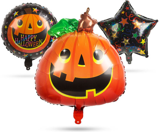 Set 5 Baloane Halloween Folie Portocalii Jumbo 60 cm