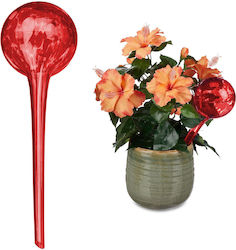 Set 2 Glass Watering Globes 2x350 Ml Red
