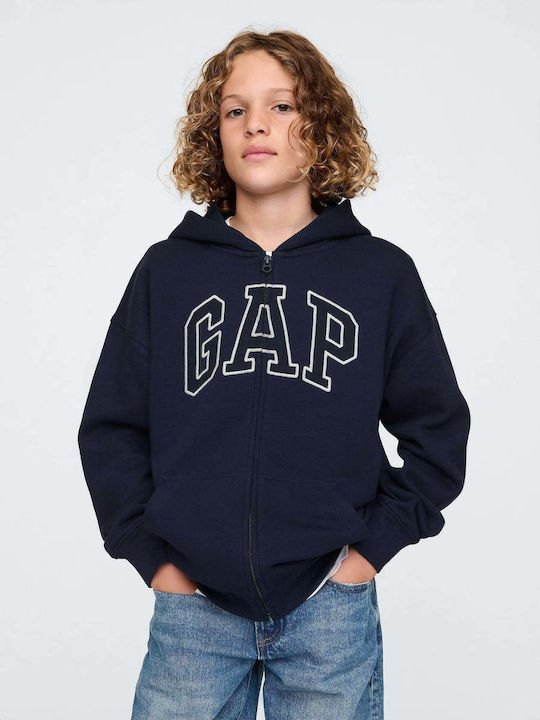 Langes Damen Sweatshirt mit Kapuze Navy
