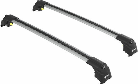 Turtle Roof Bars Air2 Silver Compatible with Peugeot 3008 II P84 Closed Rails