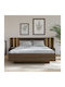 LH Home Furniture Σετ Schlafzimmermöbel-Kammer Walnuss 160x200cm 3 Stück