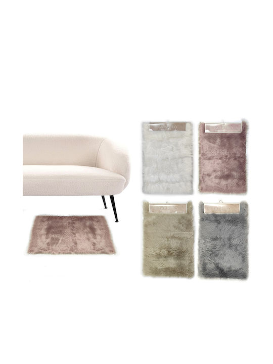 ArteLibre Rechteckiger Weiß/Rosa/Beige/Grau Wohnzimmer Teppich 50x80cm