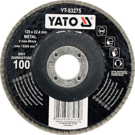 Yato Δίσκος Λείανσης p80 Μετάλλου και Ξύλου 125mm