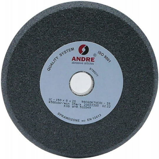 Andre Profiliert Schleifscheibe 150mm X 8mm X 20mm 98c60k7vc01-35 Schwarz "Typ 1c"