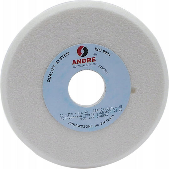 Andre Profiled Grinding Wheel 150mm X 8mm X 32mm 99a60k7ve01-35 White "type 1c"