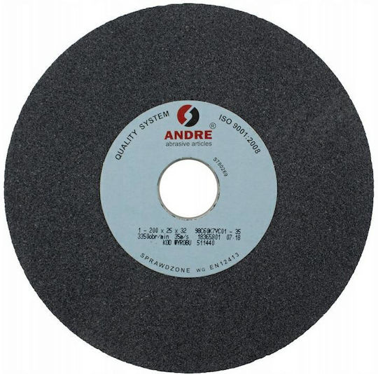 Andre Flat Grinding Wheel 200mm X 20mm X 32mm 98c60k7vc01-35 Black "type 1"