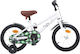 vidaXL Bicicletă Copii BMX Albă 14"