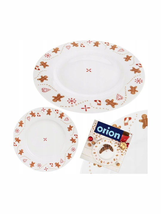 Lumarko Porcelain White Dessert Plate with Diameter 20cm