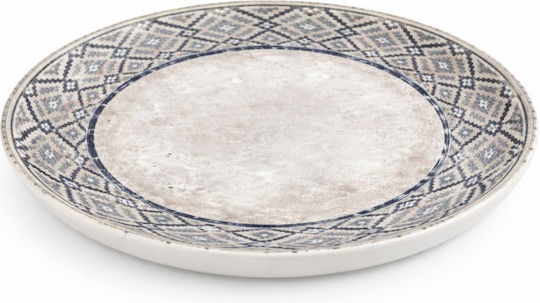 By Bone Rug Shallow Plate Made of Porcelain with Diameter 28cm 12 Pieces
