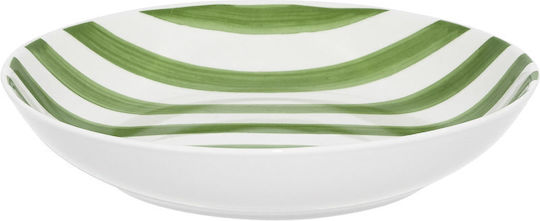 Estia Ligne Deep Plate Made of Green Porcelain with Diameter 20cm