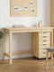Schreibtisch Aus Massivholz Braun 112x50x75cm